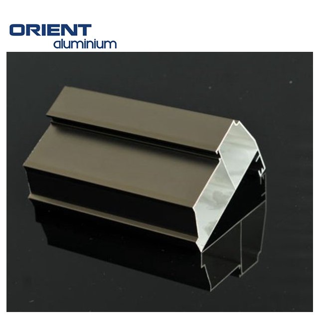 Grain Wood Finish Aluminium Profiles Pattern Hollow Tube Aluminium Profile Wood Color Windows Imitating Wood Aluminum Profile