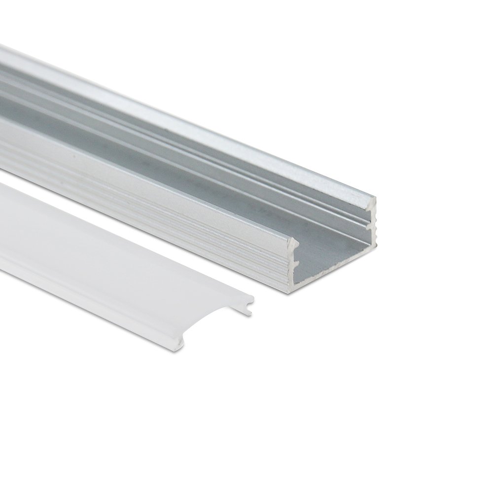 1m 2m 3m Black PC Cover 12mm width U channel Diffuser Aluminum LED Profile Light for LED strip