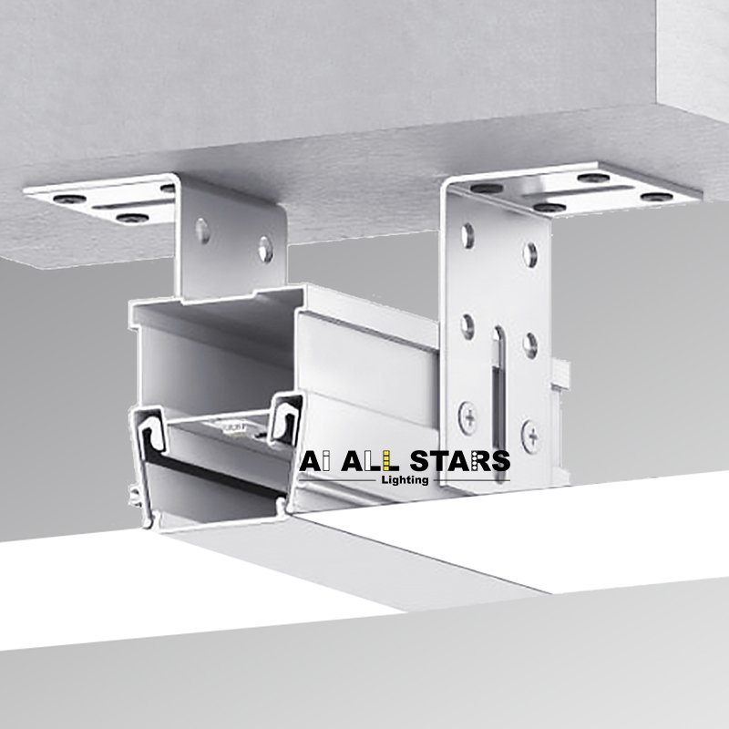 Customized Stretch Aluminium Profiles PVC Stretch Ceiling Film Accessories Wall Mounting LED Aluminum Profile With PC Cover