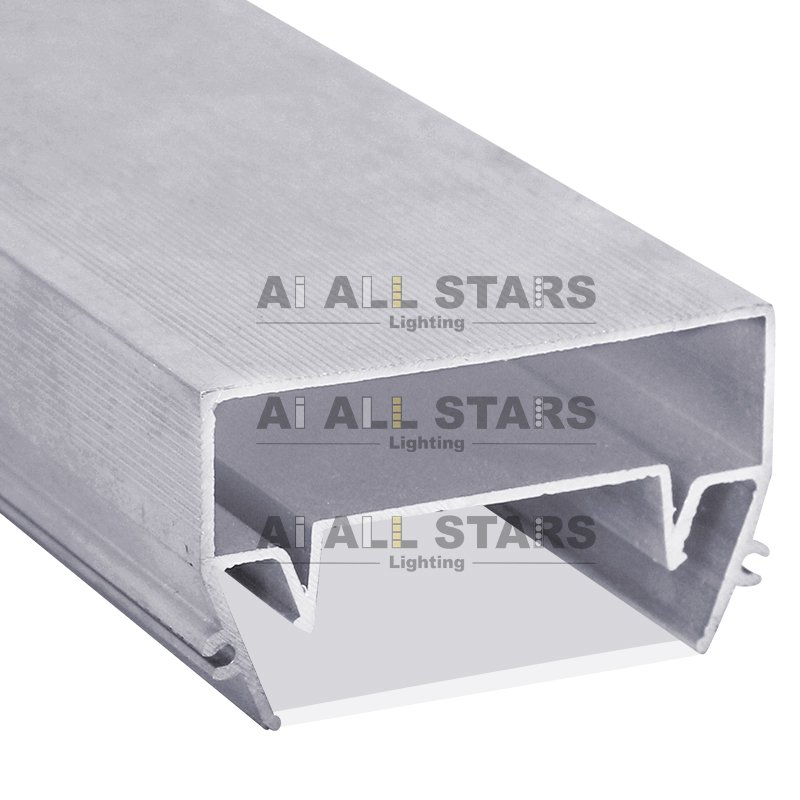 Customized Stretch Aluminium Profiles PVC Stretch Ceiling Film Accessories Wall Mounting LED Aluminum Profile With PC Cover