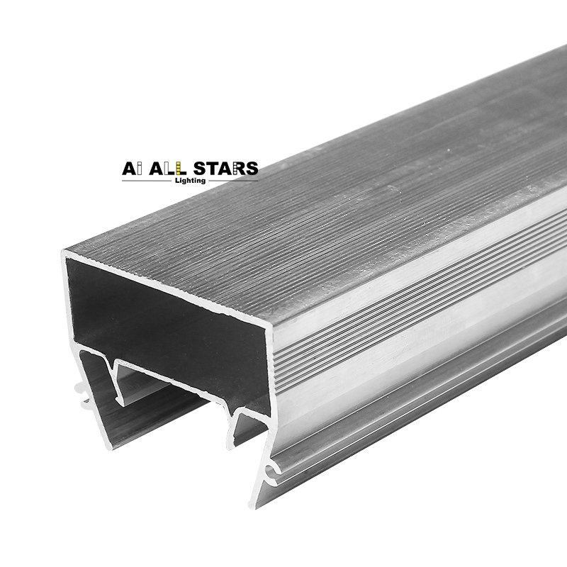 Customized Stretch Aluminium Profiles PVC Stretch Ceiling Film Accessories Wall Mounting LED Aluminum Profile With PC Cover