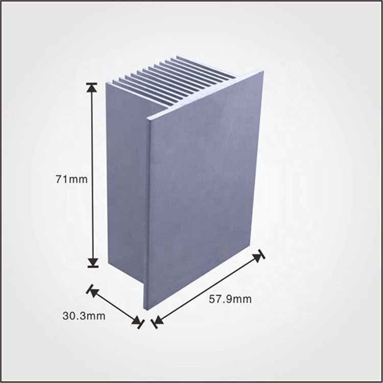 Extrusion Profile Ingot Radiator Heatsinks Aluminum Factory Custom Small Extrusion Aluminum Silver Square Heat Sink Electrical
