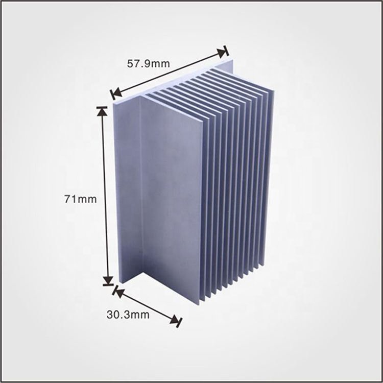 Extrusion Profile Ingot Radiator Heatsinks Aluminum Factory Custom Small Extrusion Aluminum Silver Square Heat Sink Electrical