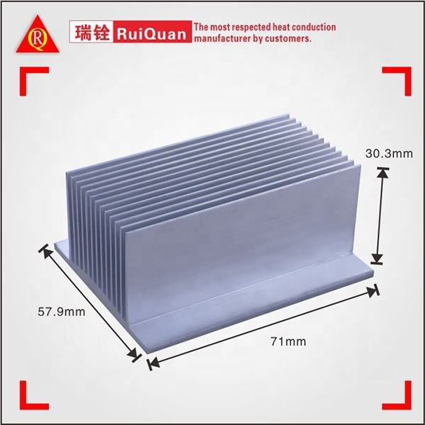 Extrusion Profile Ingot Radiator Heatsinks Aluminum Factory Custom Small Extrusion Aluminum Silver Square Heat Sink Electrical