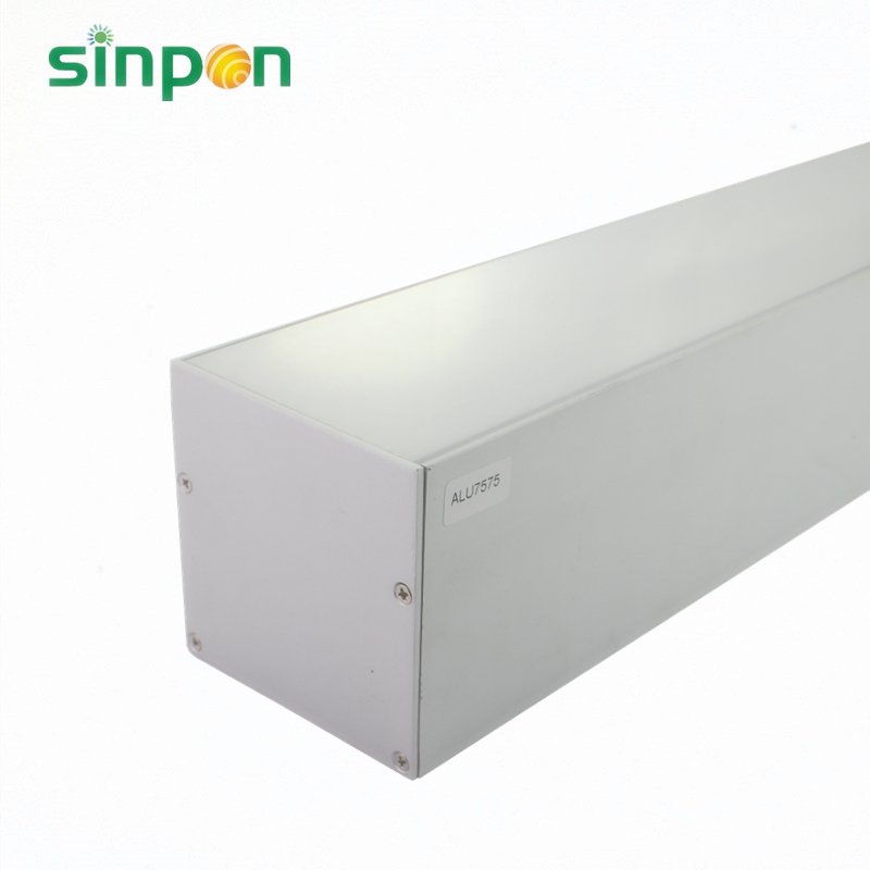 75MM Aluminum U Slot led Strip Panel Aluminium Profile for Pendant Light Available with Opal Matte Semi-clear Clear Diffuser