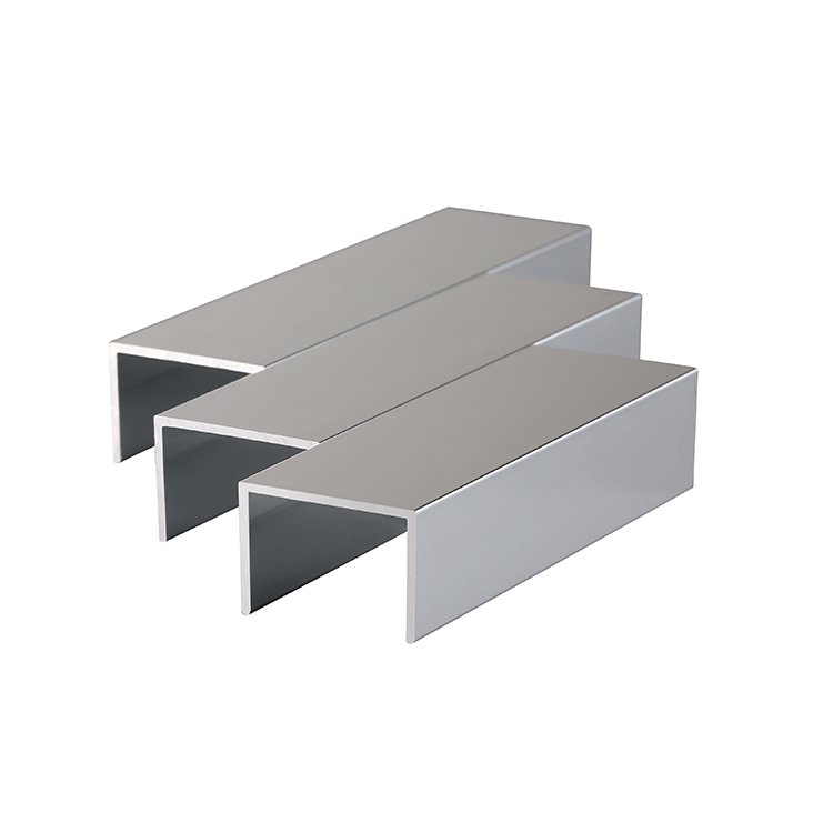Cheap price H aluminum profile u channel aluminium channels for glass