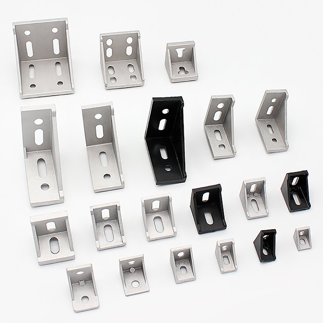 Aluminum Profile Parts T Slot outer Connector 80*80 90 Degree Angle Plane Sliding 8080 External Bracket for 3D printer