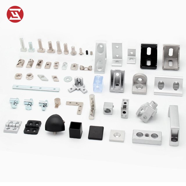Aluminum Profile Parts T Slot outer Connector 80*80 90 Degree Angle Plane Sliding 8080 External Bracket for 3D printer