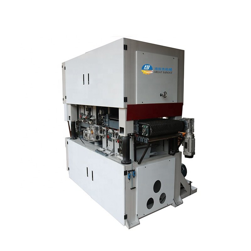China factory price Double Head Both Side Brushing machine/Metal surface treatment equipment/Wide belt sander machine
