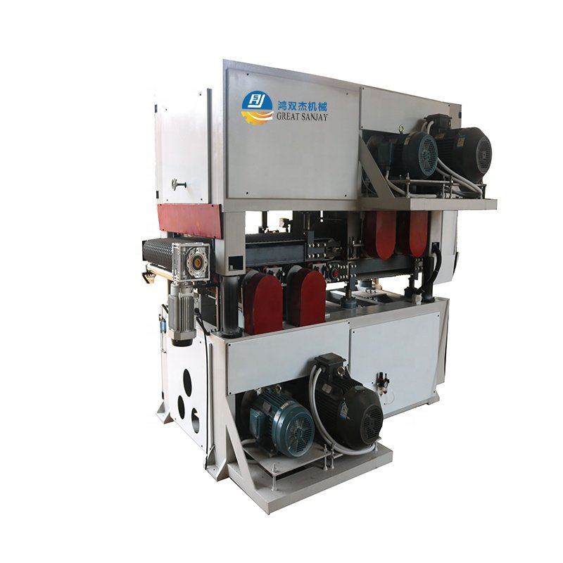 China factory price Double Head Both Side Brushing machine/Metal surface treatment equipment/Wide belt sander machine