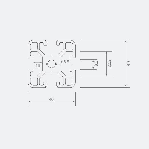 40x40 4040 aluminio de T Slot China Aluminium Extrusion Profiles supplier aluminum t slot extrusion aluminium square