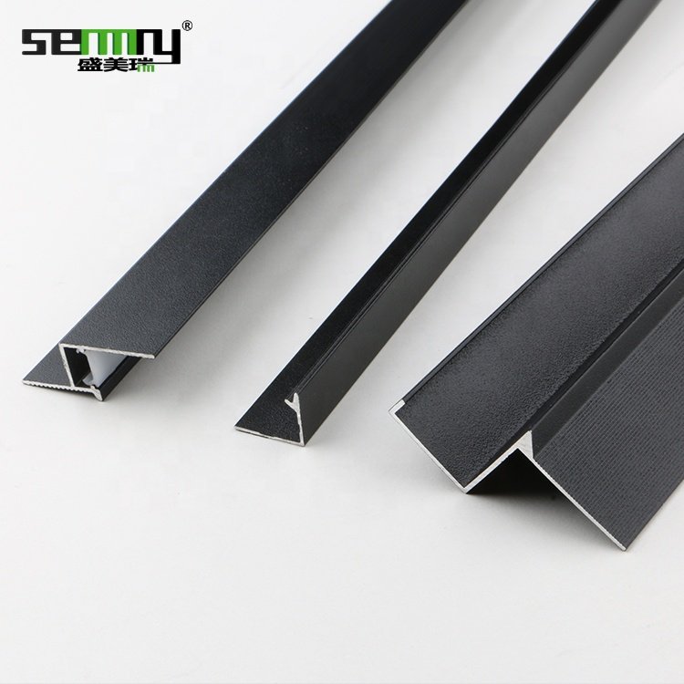 New Arrivals surface mounted ceiling linear lamp corner wall decorative aluminum ceiling profile black tile edging profile