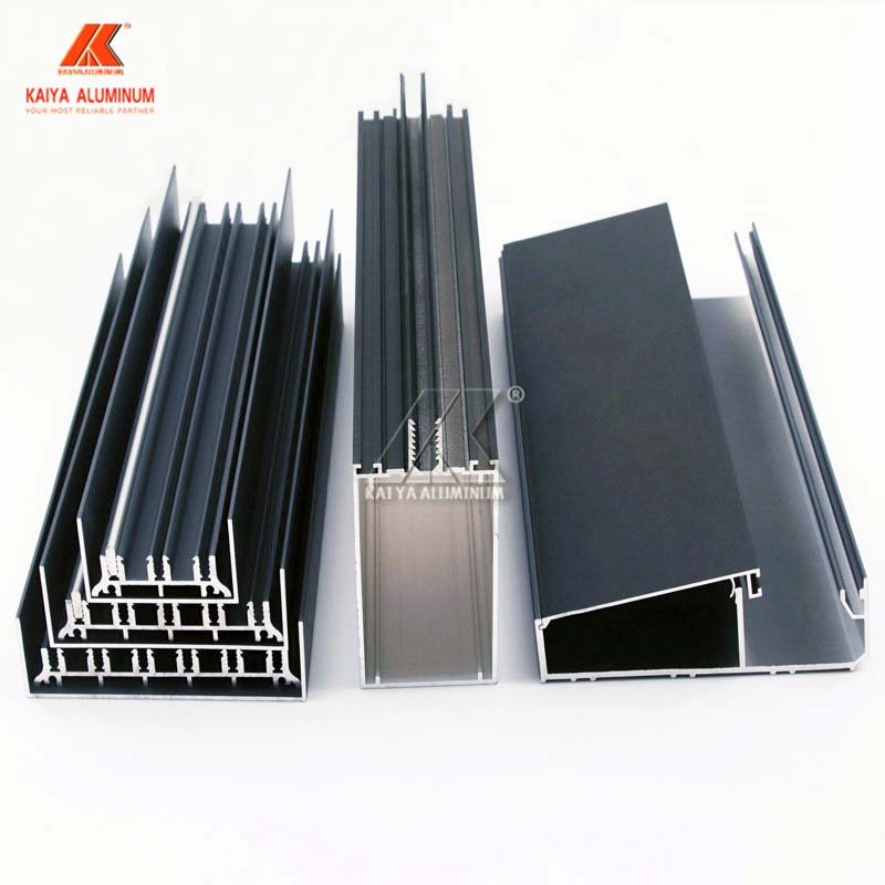 Dark grey extrusion skylight system aluminium profile for glass roof sun room outdoor house tent