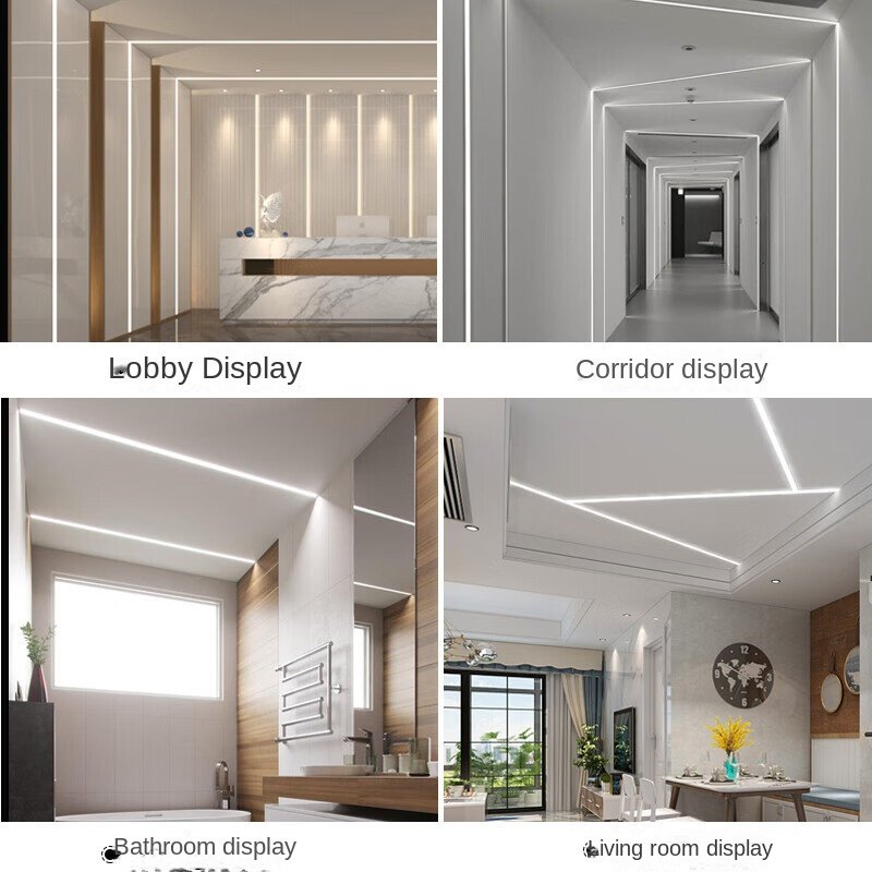 Gypsum board inlay access panel ceiling Drywall Use Architectural Gypsum Plaster Recessed Trimless Led Aluminium Profile