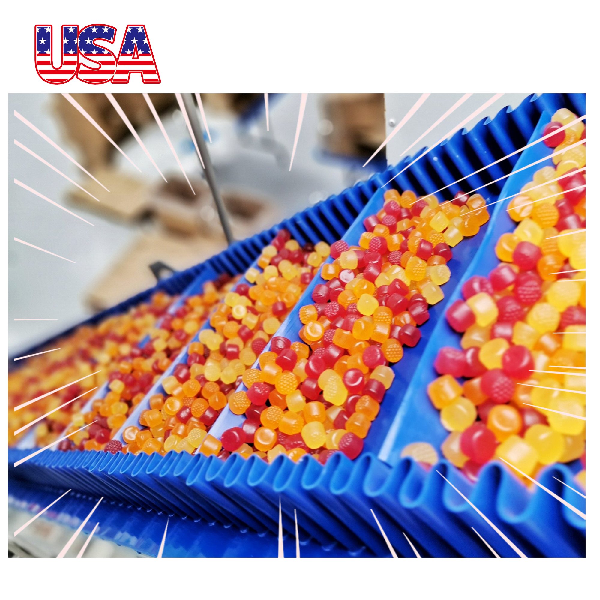 Automatic 8-16 Channel Counting Gummy Bear jelly Candy bottle Packaging Machine functional candy jar packing machine for doypack