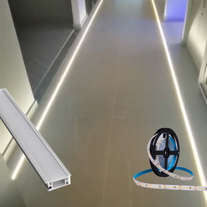 LED Strip Lights Buried Light Trough Aluminum Profile Channel Enclosure PC Diffuser Gypsum Board LED Aluminum Profile