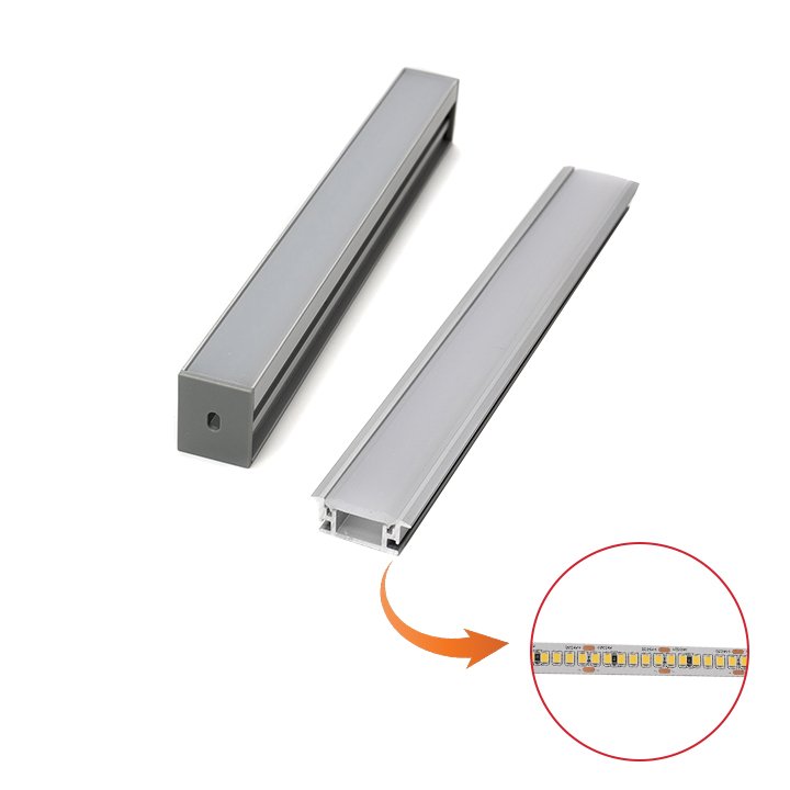LED Strip Lights Buried Light Trough Aluminum Profile Channel Enclosure PC Diffuser Gypsum Board LED Aluminum Profile