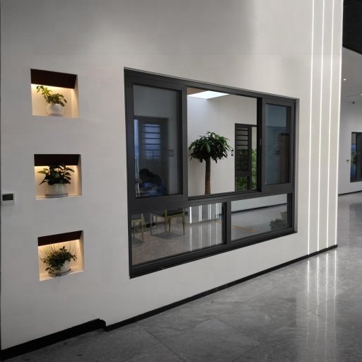 customized double opening waterproof heat Sliding Window insulation hurricane-resistant double glass aluminum Sliding Window