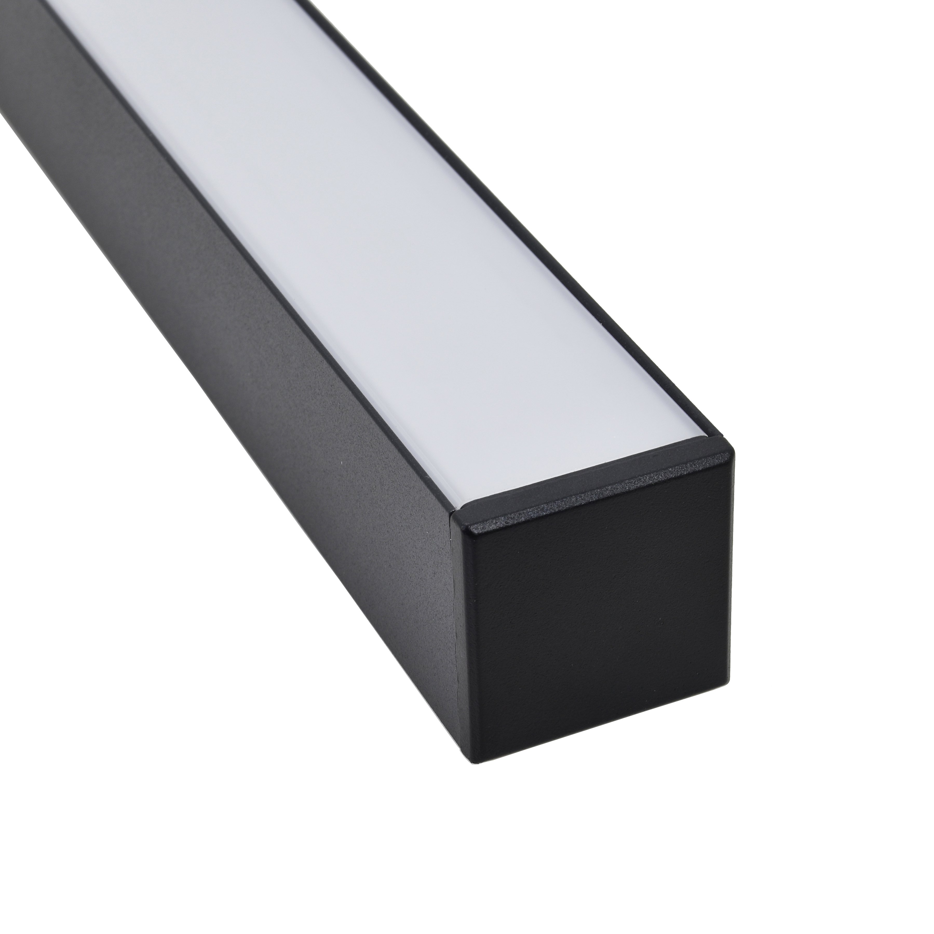 Anodized led aluminum profile black, led profile 35x35mm size led extrusion aluminum channel for led linear profile