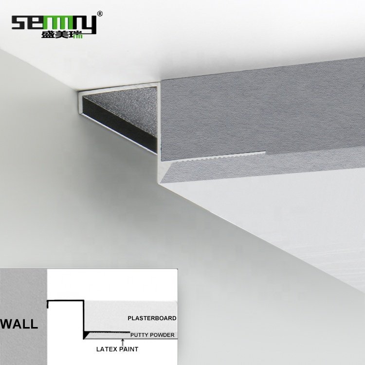 New Arrival Trim Anodized Aluminum Ceiling Led Strip Profile Led Aluminum Profile tile edging profile