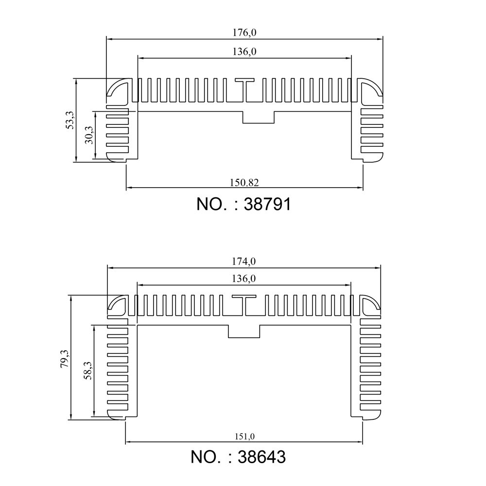 Customized cooling aluminum housing extruded CNC machining aluminum housing heat sink