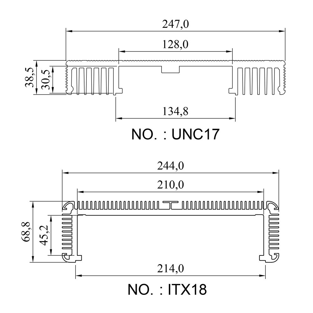 Customized cooling aluminum housing extruded CNC machining aluminum housing heat sink