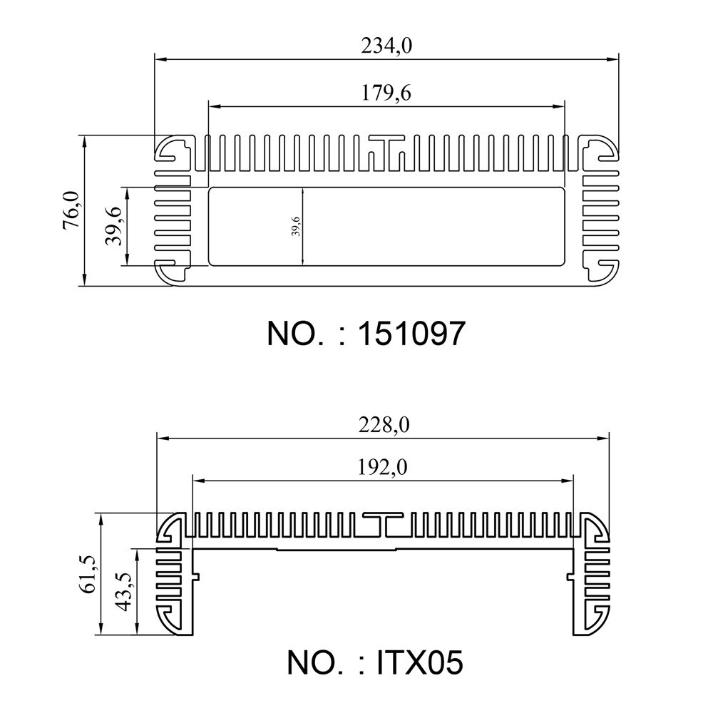Customized cooling aluminum housing extruded CNC machining aluminum housing heat sink