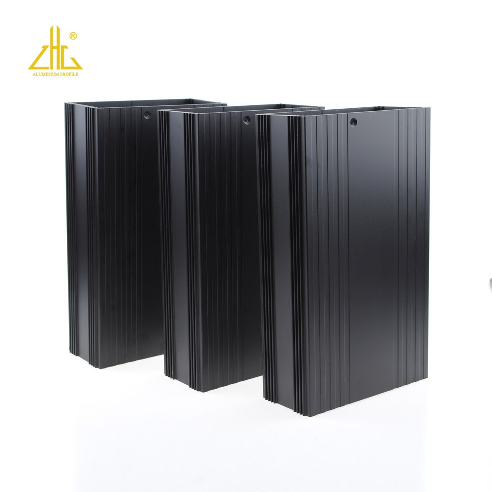 black Aluminum silver extruded electronic enclosure power PCB box case