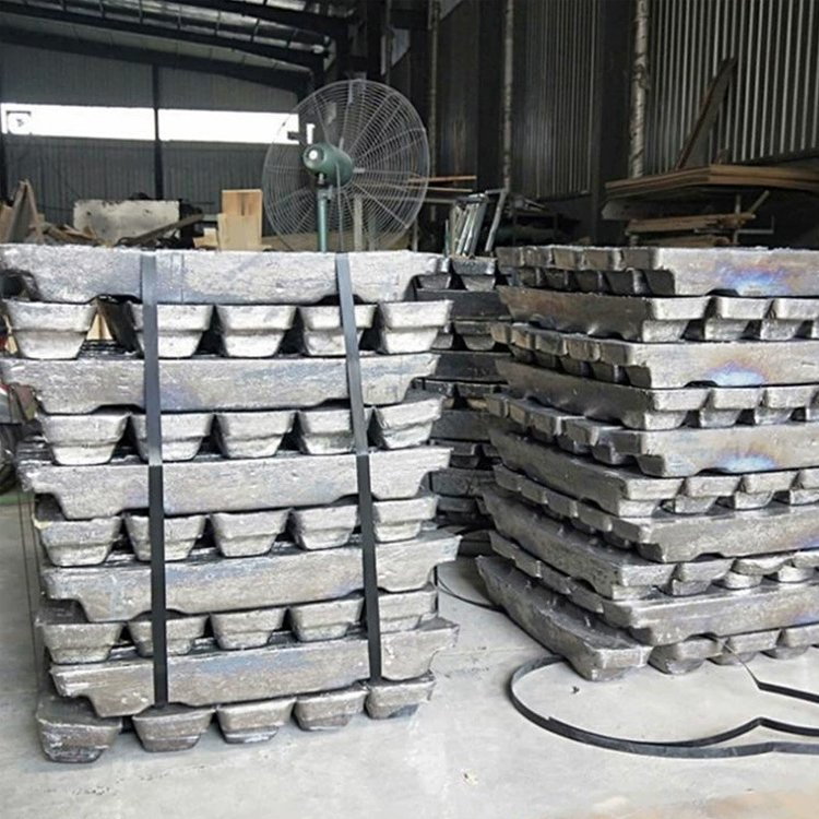 Factory direct sales 2# lead ingot alloy smelting high antimony lead antimony alloy cruise ship counterweight weighted lead ingo