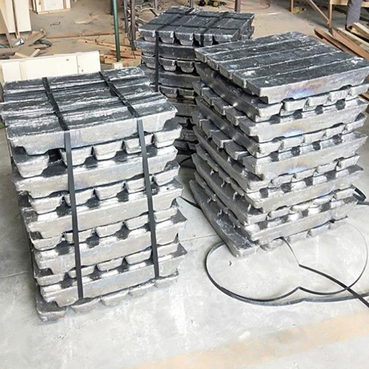 Factory direct sales 2# lead ingot alloy smelting high antimony lead antimony alloy cruise ship counterweight weighted lead ingo