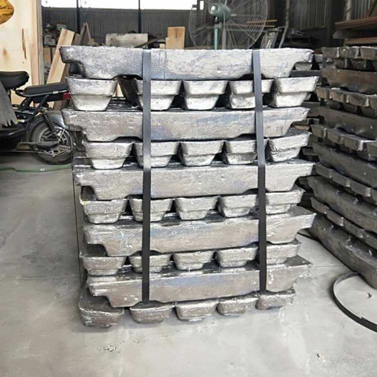Factory direct sales 2# lead ingot alloy smelting high antimony lead antimony alloy cruise ship counterweight weighted lead ingo