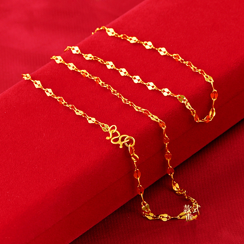 45cm box ball o word chain lip snake bone twist chain olive bamboo ingot chain 14k 18k gold plated jewelry necklace for women