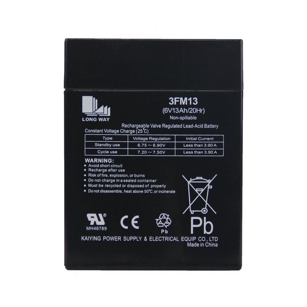 Life lifespan customized 6V13Ah batteries sla lead acid battery used emergency lights liner actuators