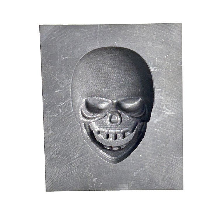Yiguan Skull 3D Graphite Ingot Mold Precious Metal Casting Gold Silver Copper Melting Graphite Molds For Jewelry Melting