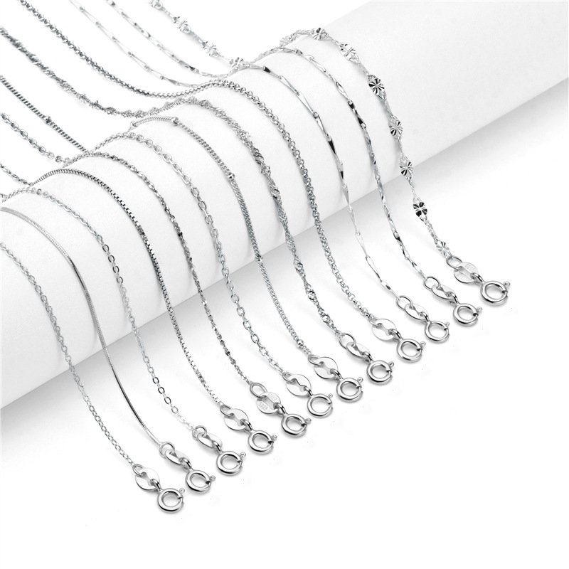 Solid 925 sterling silver ingot twisted trace snake box chain necklace link chain luxury jewelry