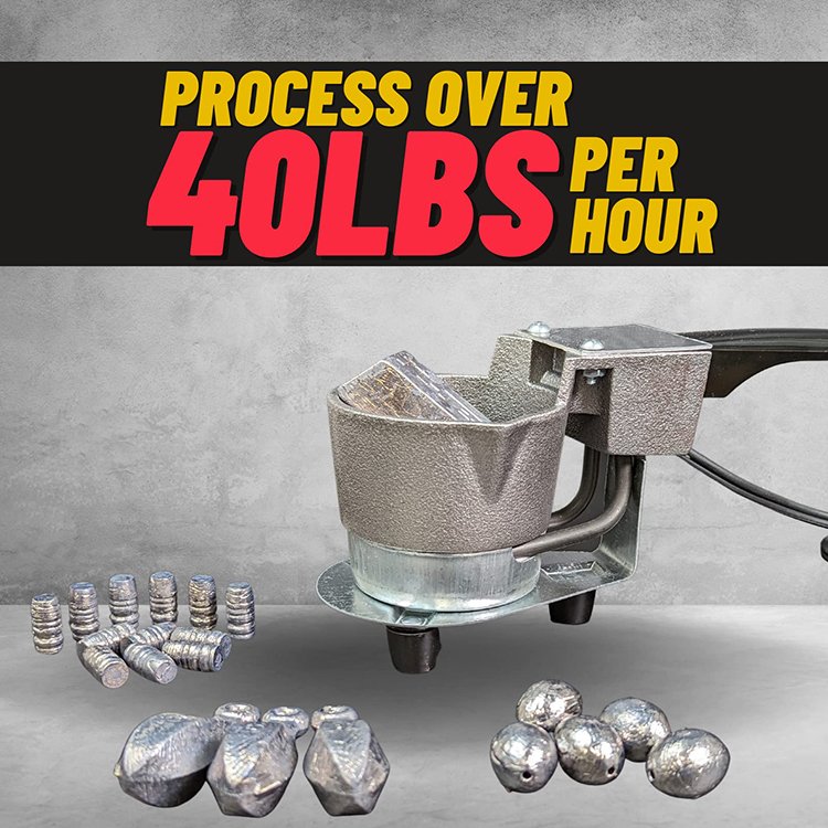 4 Pound Capacity Electric Melting Pot for Lead Smelting Furnace Kit Melts Lead Ingots Quickly