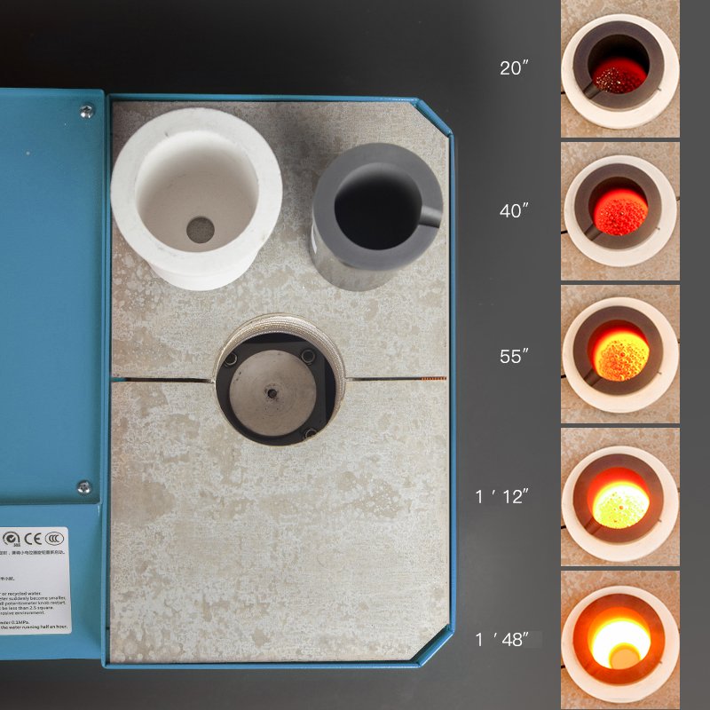 2kg Gold processing equipment small gold melting temperature is controllable furnace