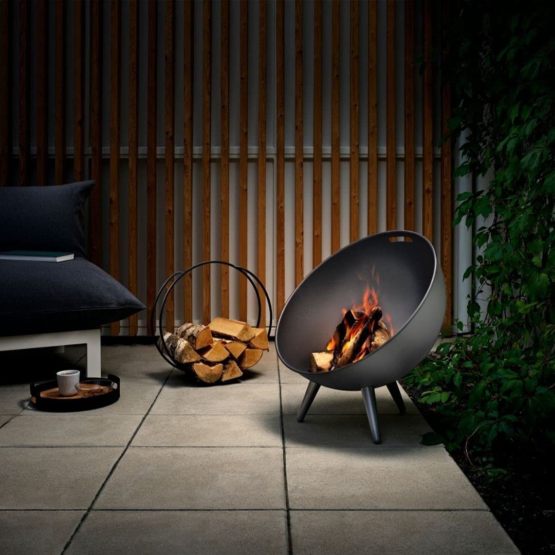 Metal BBQ Steel Hemisphere Fire Pit Large Rusted Cast Iron Firepit Half Bowl Steel Fireplace