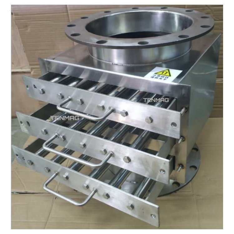 Custom Pipeline Type Iron Remover Magnet Iron Filter Permanent Grate Magnetic Separator For Powder