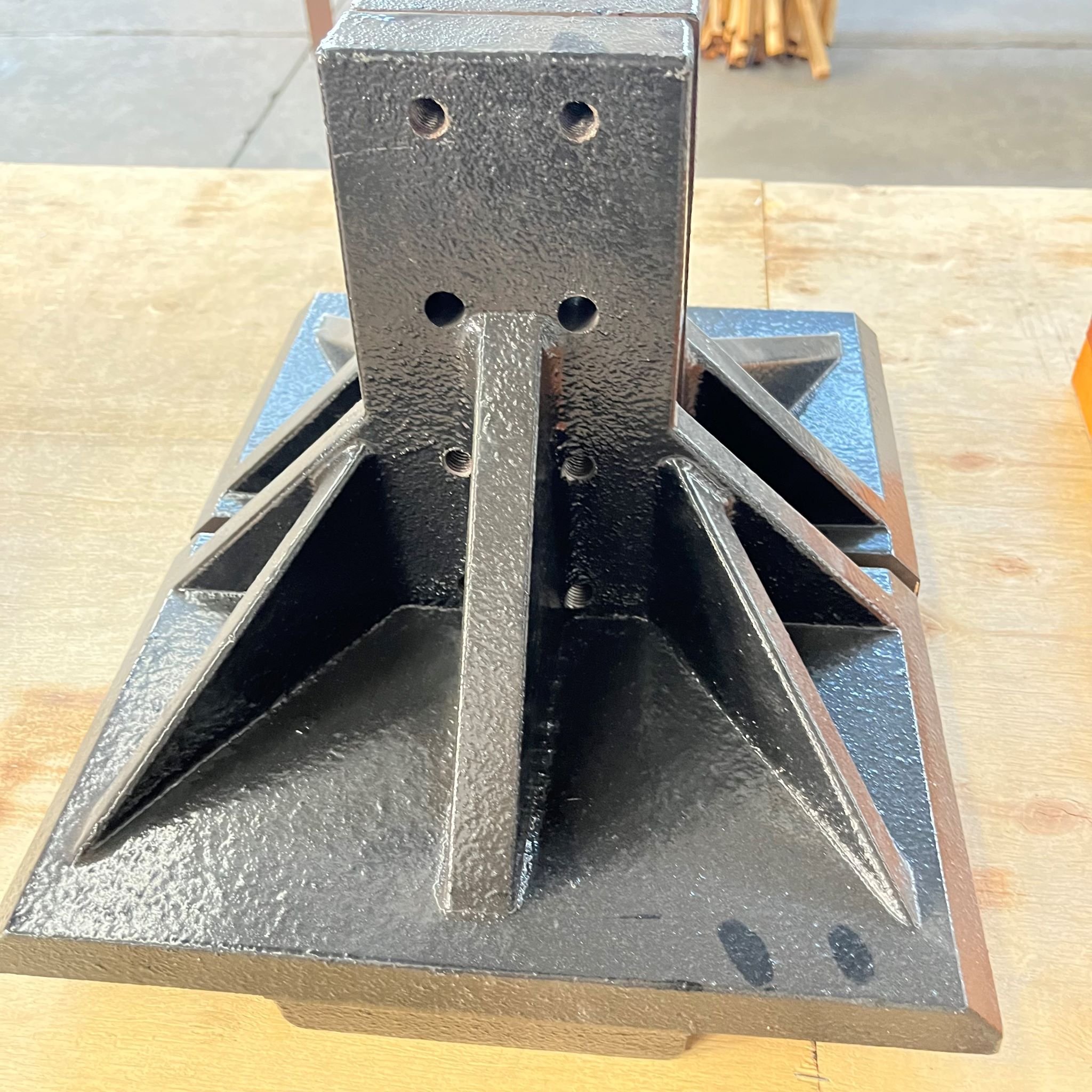 Wholesale Cast Iron Handrail Floor Flange Square Base Plate Fence Post Foot Bracket