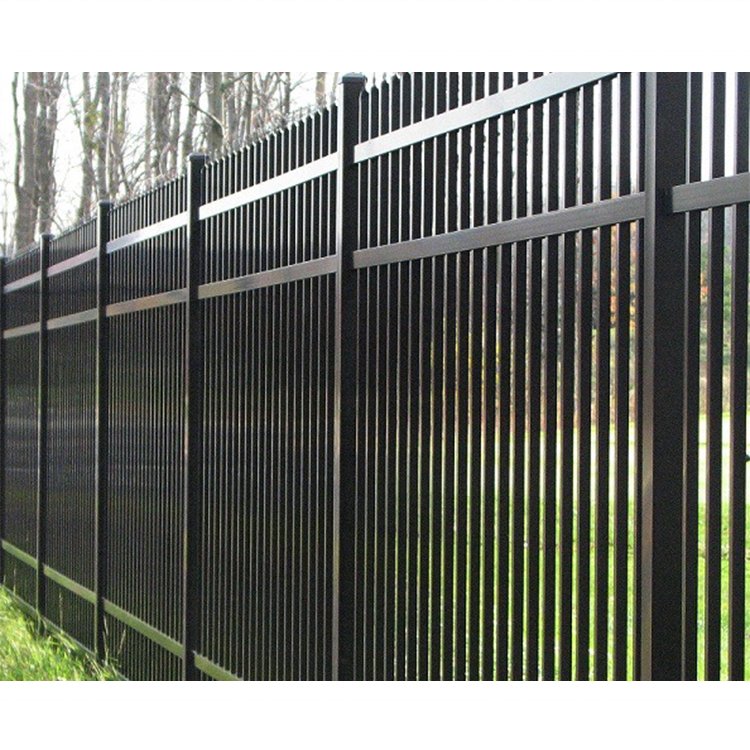 Garden 3ft 4ft 6ft 8ft 3' x 6' 5'x8 8x8 10x10 8 Feet by 6 Feet Flat Top Vertical Black Wrought Iron Aluminum Metal Fence Panels