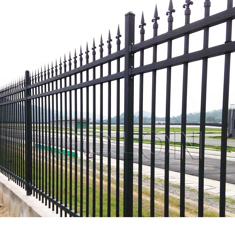 Garden 3ft 4ft 6ft 8ft 3' x 6' 5'x8 8x8 10x10 8 Feet by 6 Feet Flat Top Vertical Black Wrought Iron Aluminum Metal Fence Panels