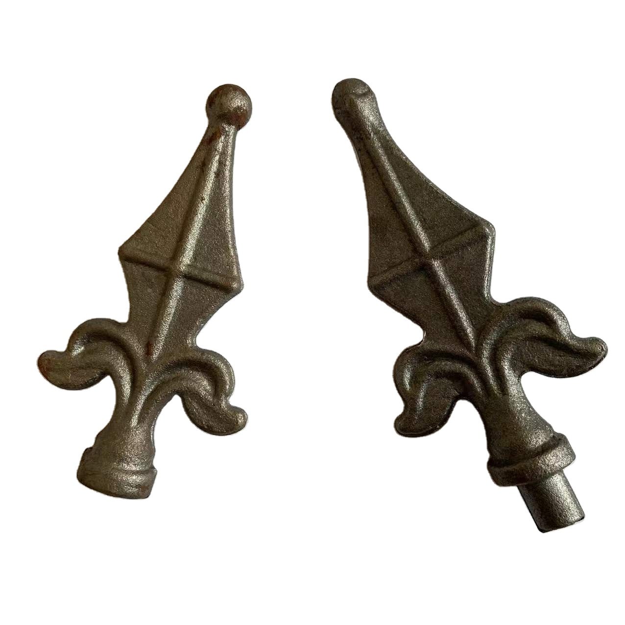 Cast Steel Spearhead Forged steel Spear top Wrought Iron Spears for Wrought Iron Fence