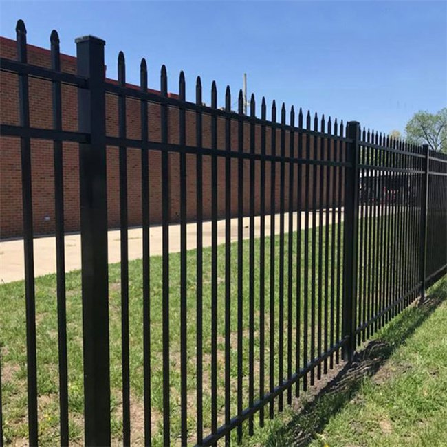High Quality Iron Metal Security Fence Quality Garden Security Wrought Iron Steel Fence Wrought Iron Security Fence