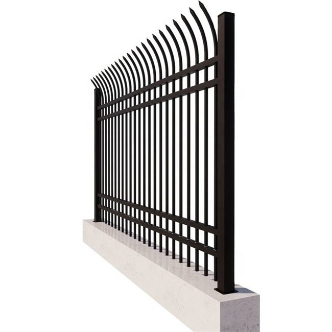 High Quality Iron Metal Security Fence Quality Garden Security Wrought Iron Steel Fence Wrought Iron Security Fence