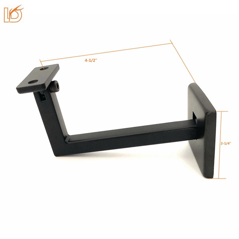 JYD Home New Style Swivel Handrail Bracket with Iron Cover and Set Screw for Wood Railing Support