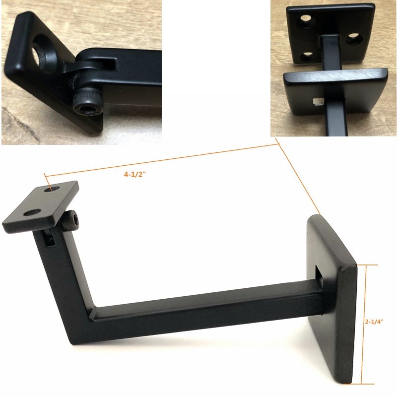 JYD Home New Style Swivel Handrail Bracket with Iron Cover and Set Screw for Wood Railing Support