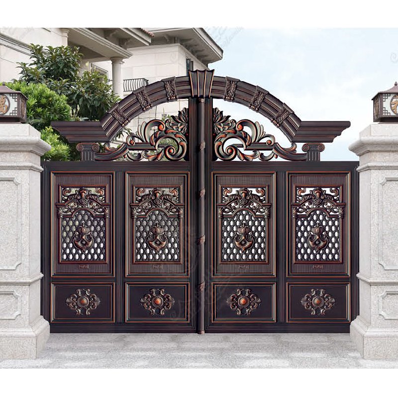 House Main Gate Designs Driveway Gate Hot Selling Welding Modern Automatic for Villas Iron Pipe Gate Design