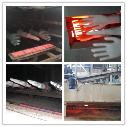 Nitrile & Latex Disposable Gloves Production Line use infrared catalytic gas Burner HD262