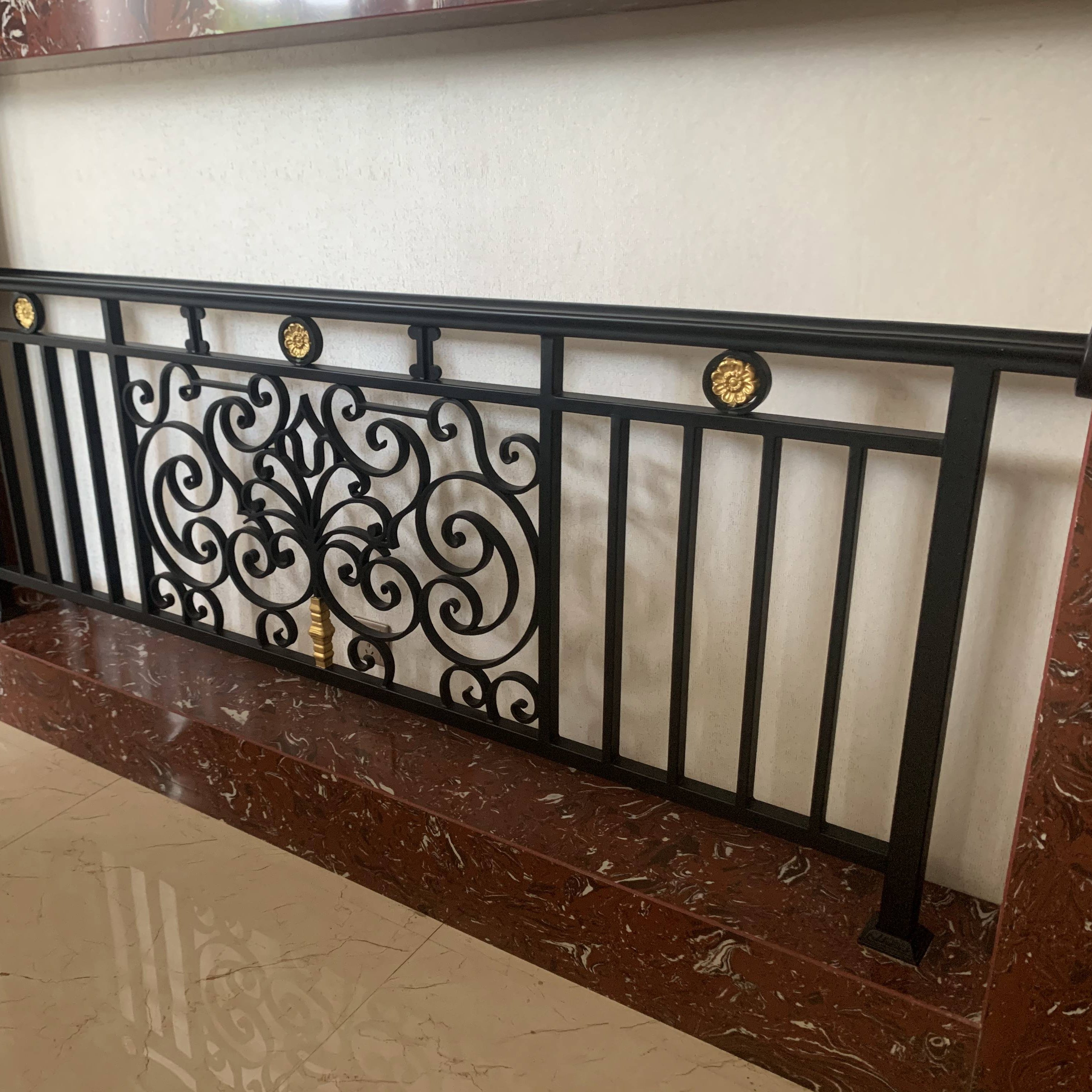 Hand make high quality powder coating design italian wrought iron railing